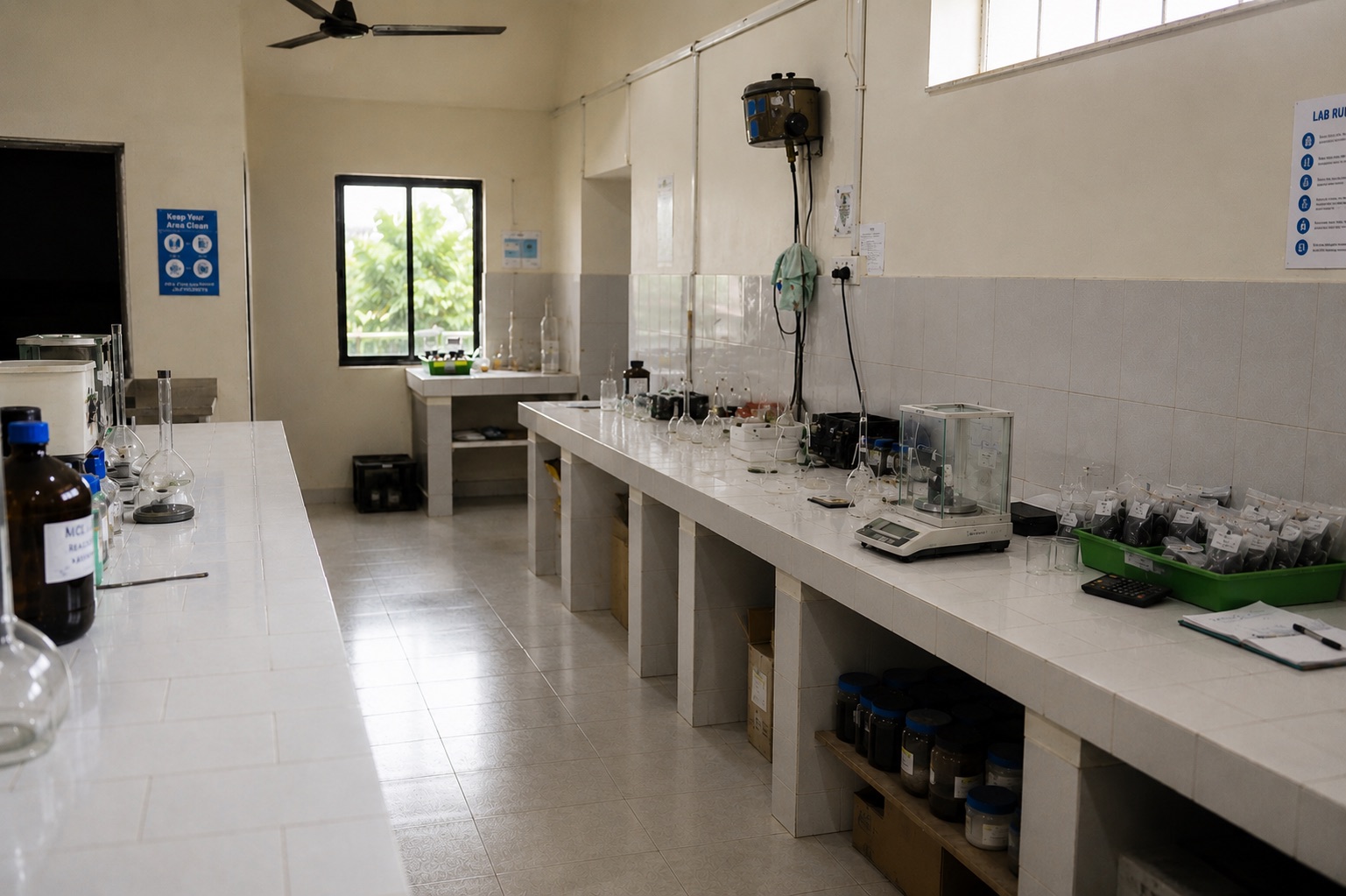 Laboratory glassware and analytical equipment